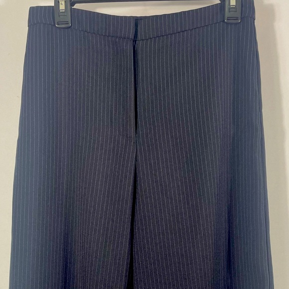 Women’s Navy white pinned striped Wide legged, Pants, Trousers Size Medium - Picture 5 of 9